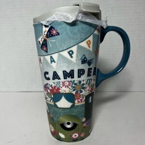 Evergreen Ceramic Travel Cup - Happy Camper